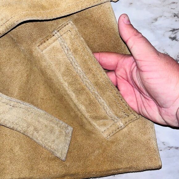 Splitend Ltd. Leather Jacket w/ Waist Tie Tan Women S Western Boho Cowboy - Picture 5 of 9